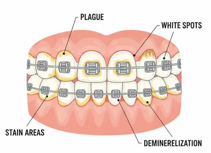 Can I use teeth whitening before braces